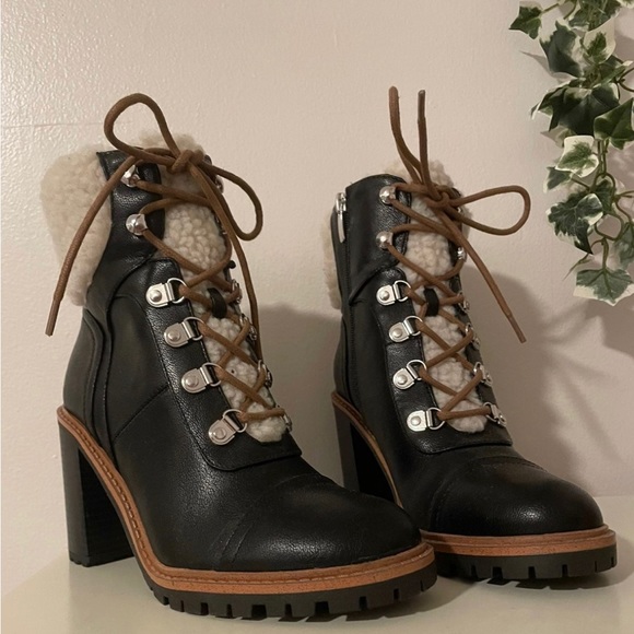 Nine West Peer Women's Sherpa Cuff Ankle Boots - Picture 1 of 9